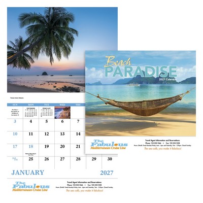 Good Value™ Beach Paradise - Stapled Calendar