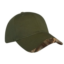 Constructed Mid-Weight Brushed Cotton Twill Cap with RealTree Hardwoods Green HD® "Wave Sandwich"